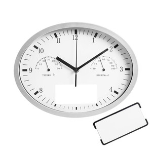 фото Часы настенные INSERT3 с термометром и гигрометром, белые