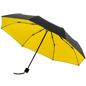 фото Зонт складной с защитой от УФ-лучей Sunbrella, желтый с черным
