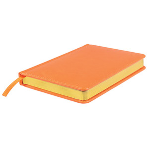 фото Ежедневник датированный Joy, А5,  оранжевый, белый блок, золотой обрез