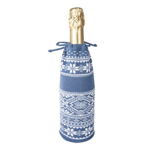 фото Чехол для шампанского «Скандик», синий (индиго)