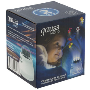 фото Проекционный светильник Gauss Mood, настольный, белый