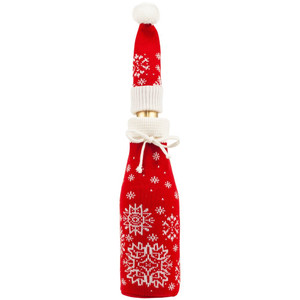фото Чехол на бутылку Snow Fairy, красный