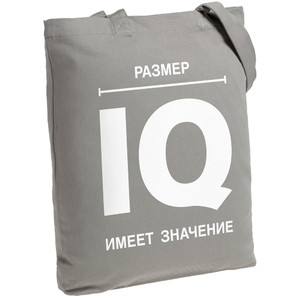 фото Холщовая сумка «Размер IQ», серая