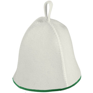 фото Банная шапка Heat Off Colour, с зеленой окантовкой