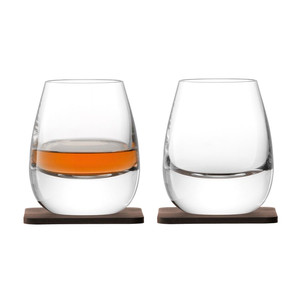 фото Набор стаканов Islay Whisky с деревянными подставками