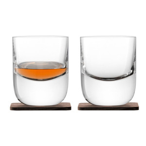 фото Набор стаканов Renfrew Whisky с деревянными подставками