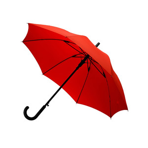 фото Зонт-трость полуавтомат «Wetty» с проявляющимся рисунком красный