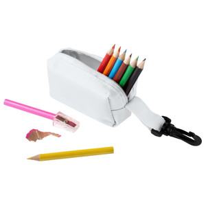 фото Набор Hobby с цветными карандашами и точилкой, белый