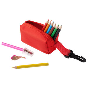 фото Набор Hobby с цветными карандашами и точилкой, красный