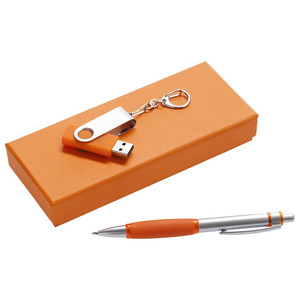 фото Набор Notes: ручка и флешка 8 Гб, оранжевый