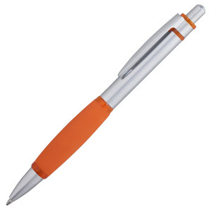 фото Ручка шариковая Boomer, с оранжевыми элементами