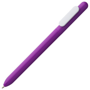 фото Ручка шариковая Slider, фиолетовая с белым