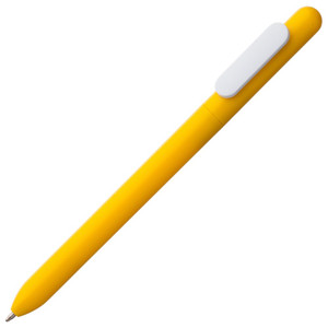 фото Ручка шариковая Slider, желтая с белым