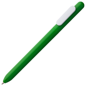 фото Ручка шариковая Slider, зеленая с белым