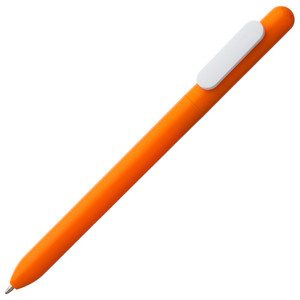 фото Ручка шариковая Slider, оранжевая с белым