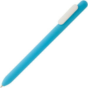 фото Ручка шариковая Slider Soft Touch, голубая с белым