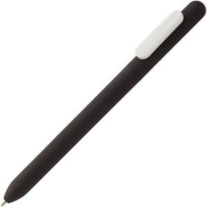 фото Ручка шариковая Slider Soft Touch, черная с белым