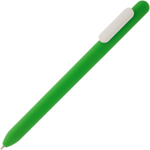 фото Ручка шариковая Slider Soft Touch, зеленая с белым