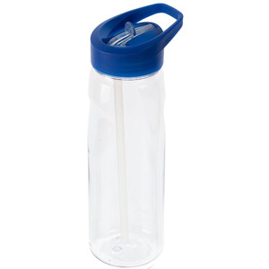 фото Спортивная бутылка Start, прозрачная с синей крышкой